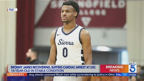 Bronny James suffers cardiac arrest during USC practice